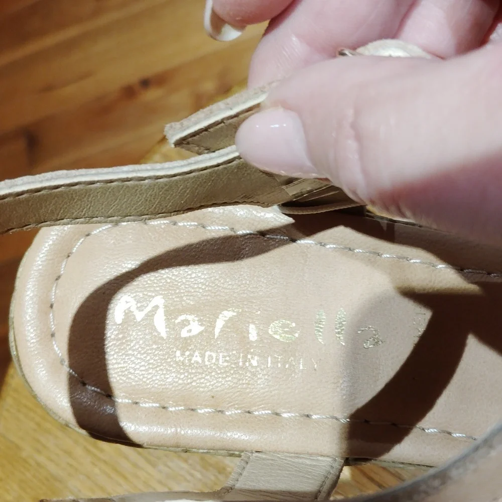 Mariella Italian Leather Wedge Sandals